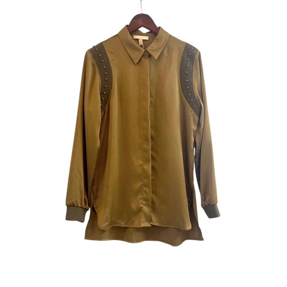 New Adrienne Landau Quartz Beaded Blouse – Size 8 – M/L